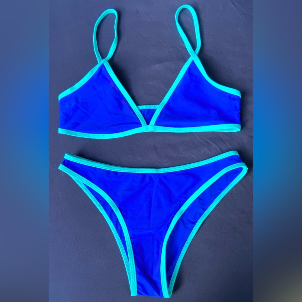 Blue and Teal Bikini Set - Small
